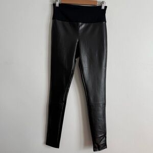 Spanx Red Hot All Over Faux Leather Leggings - Black Size M